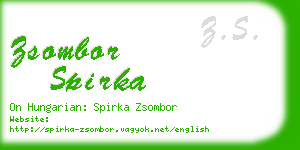 zsombor spirka business card
